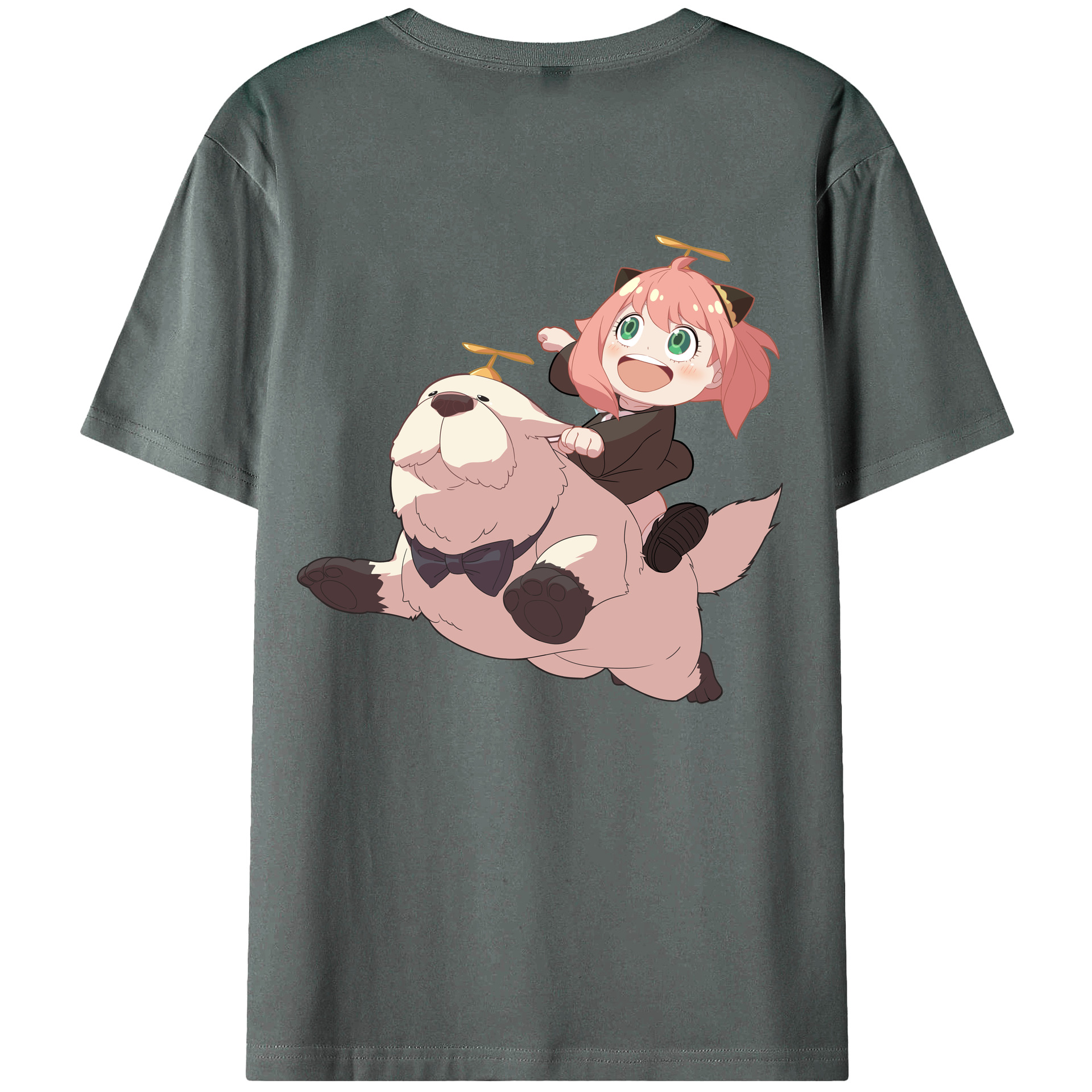 （画像用） SPY×FAMILY间谍家家酒 綿100％ メンズ半袖Tシャツ（バックプリント） 通気性